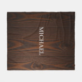 Rustic Wood Michael – Natural Strength Handcrafted Fleece Deken (Voorkant (Horizontaal))