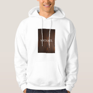 Rustic Wood Michael – Natuurlijke Sterkte Handgema Hoodie