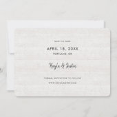 Rustic Wood Modern Borders Foto bruiloft Save The Date (Achterkant)