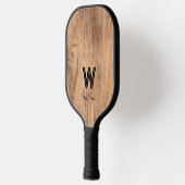 Rustic Wood Modern Monogram Pickleball Paddle (Links)