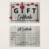 Rustic Wood Modern Valentijnsdag Hearts Cadeaukaar Visitekaartje (Voorkant /achterkant)