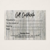 Rustic Wood Modern Valentijnsdag Hearts Cadeaukaar Visitekaartje (Achterkant)