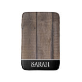 Rustic Wood Monogram Farmhouse Barn Distress Badmat (Voorkant Verticaal)