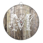 Rustic Wood Monogrammed Dartbord (Voorkant)