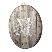 Rustic Wood Monogrammed Dartbord (Voorkant Rechts)