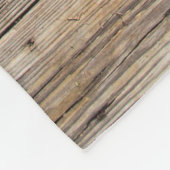 Rustic Wood Monogrammed Fleece Deken (Hoek)