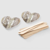 Rustic Wood Monogrammed Handwaaier (Niet-gemonteerd)