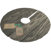 Rustic Wood monogrammed kerstboomrok Kerstboom Rok (Gekanteld)