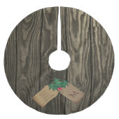 Rustic Wood monogrammed kerstboomrok Kerstboom Rok (Voorkant)
