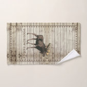 Rustic Wood Moose Towel Bad Handdoek (Handdoek)