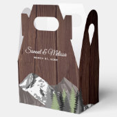 Rustic Wood Mountain Forest Wedding Bedankdoosjes (Geopend)
