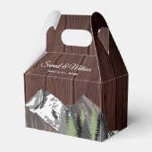 Rustic Wood Mountain Forest Wedding Bedankdoosjes (Voorkant Zijde)