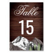 Rustic Wood Mountain Forest Wedding Kaart (Voorkant)