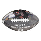 Rustic Wood Name Number Team Photo Football (Voorkant)