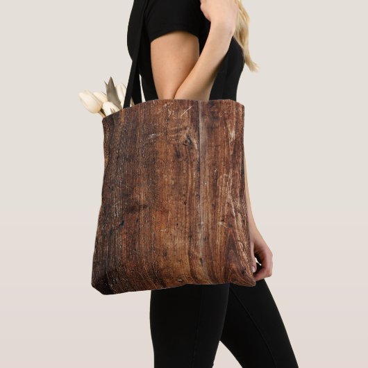 Rustic Wood Natuur Canvas tas (Dichtbij)