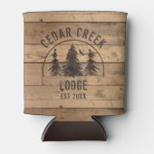 Rustic Wood Natuur Trees Cabin Lodge Personalized Blikjeskoeler (Voorkant)
