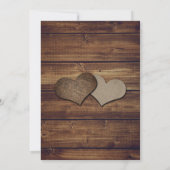 Rustic Wood Navy Blue Sunflower Wedding Kaart (Achterkant)
