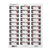 Rustic Wood Navy Burgundy Gold Floral Wedding Etiket (Full Sheet)