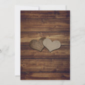Rustic Wood Navy Sunflower Wedding Invitting Kaart (Achterkant)