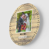  Rustic Wood Newly Wed Photo Wedding Jubileum   Grote Klok (Hoek)