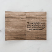 Rustic Wood Nurse Afstuderen-felicitatiekaart Kaart (Binnen)