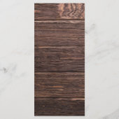 Rustic Wood Oak Wedding Persoonlijke menukaart (Achterkant)