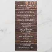 Rustic Wood Oak Wedding Persoonlijke menukaart (Voorkant)