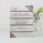 Rustic Wood op de Onafhankelijkheidsdag van 4 juli Kaart (Staand voorkant)