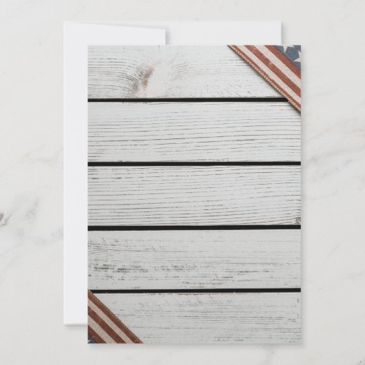 Rustic Wood op de Onafhankelijkheidsdag van 4 juli Kaart (Achterkant)