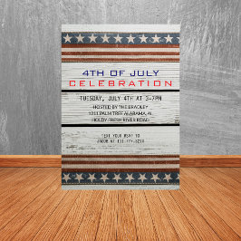 Rustic Wood op de Onafhankelijkheidsdag van 4 juli Kaart