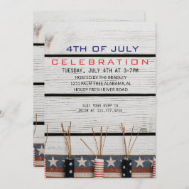 Rustic Wood op de Onafhankelijkheidsdag van 4 juli Kaart