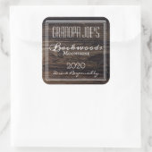 Rustic Wood op maat Vierkante Sticker (Tas)