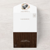 Rustic Wood Pampas Grass Dried Palm Leaves Wedding All In One Uitnodiging (Buitenkant)