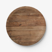 Rustic Wood Party Papieren Bordje (Voorkant)