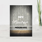 Rustic Wood Pastor Appreciation Card Kaart (Voorkant)