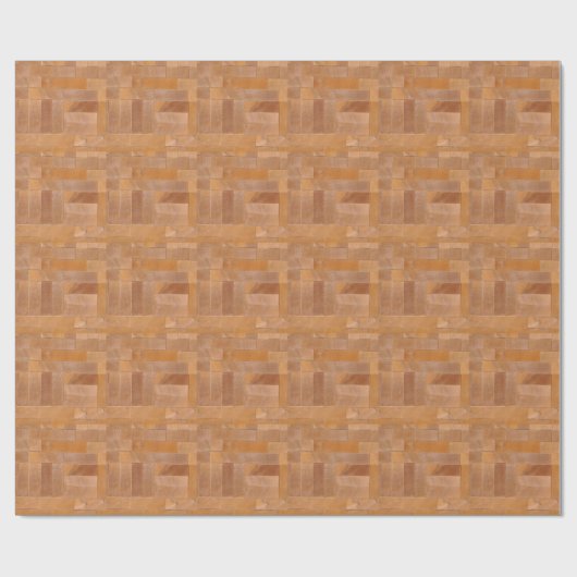 Rustic Wood Pattern Cadeaupapier (Vlak)