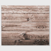 Rustic Wood Pattern Cadeaupapier (Vlak)