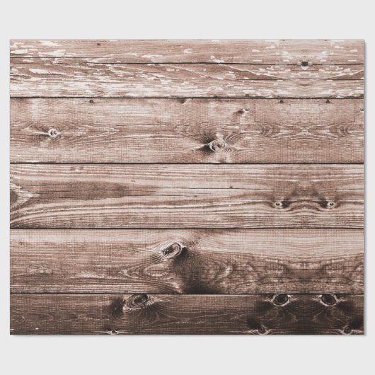 Rustic Wood Pattern Cadeaupapier (Vlak)