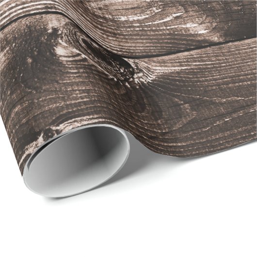 Rustic Wood Pattern Cadeaupapier (Rol Hoek)