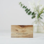 Rustic Wood Pattern Professionele Natuur Visitekaartje (Staand voorkant)