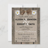 Rustic Wood Pattern Wedding Invitation Kaart (Voorkant)