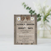Rustic Wood Pattern Wedding Invitation Kaart (Staand voorkant)