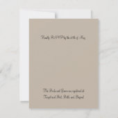 Rustic Wood Pattern Wedding Invitation Kaart (Achterkant)