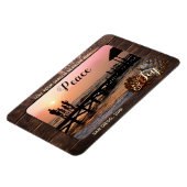 Rustic Wood Personalized Holiday Photo Magnet Magneet (Linkerzijde)