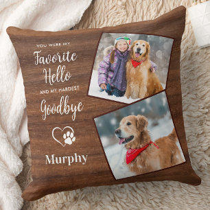 Rustic Wood Pet Loss Keepslag Pet Dog Memorial Kussen