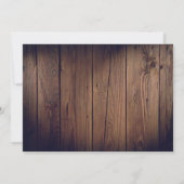 Rustic Wood Photo Collage Afstuderen Aankondiging (Achterkant)