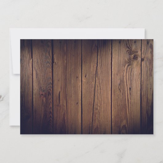 Rustic Wood Photo Collage Afstuderen Aankondiging (Achterkant)