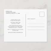 Rustic Wood Photo Collage Afstuderen Uitnodiging Briefkaart (Achterkant)