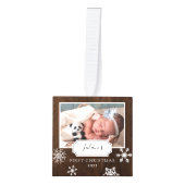 Rustic Wood Photo Collage Snow Decoratie (Voorkant)