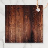 Rustic wood photo country wedding bedankjes labels (Achterkant)